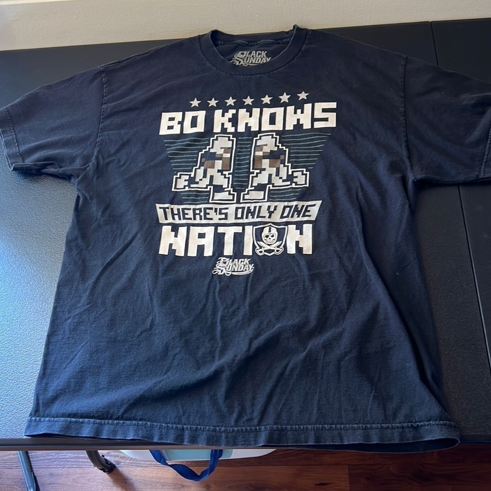 Black Sunday Rowdy Division Raiders Graphic T-Shirt SZ XL